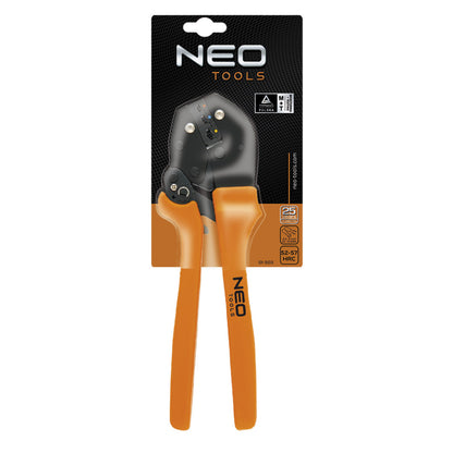 NEO TOOLS Krimpelő-, kábelsarufogó SZIGETELT csatlakozókhoz, 22-10AWG 25 év garanciával 01-503