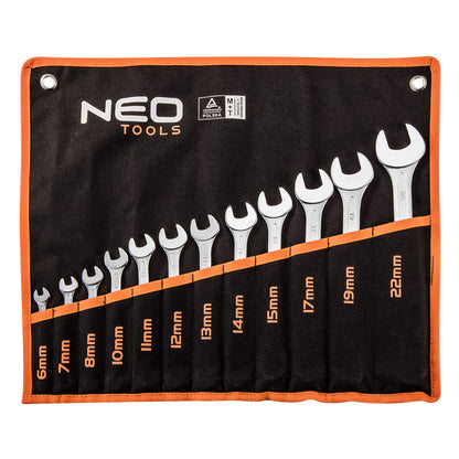 NEO TOOLS Csillag-villáskulcs készlet 6-22mm, 12db 25 év garanciával 09-752