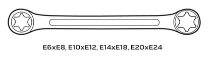 NEO TOOLS CSILLAGKULCS KÉSZLET TORX 4db, T6-T24 25 év garanciával 09-980