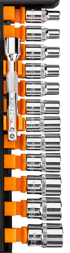 NEO TOOLS Dugókulcskészlet 14db, 1/4" 25 év garanciával 10-000