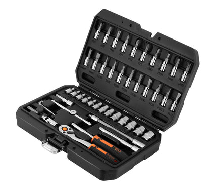 NEO TOOLS Dugókulcskészlet 1/4", 46db 25 év garanciával 10-004