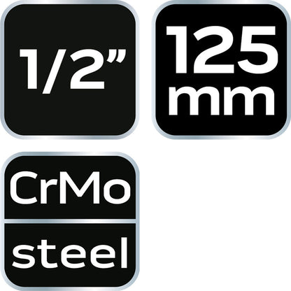 NEO TOOLS Hosszabító szár ütvecsavarozókhoz 1/2" 125mm 10-252