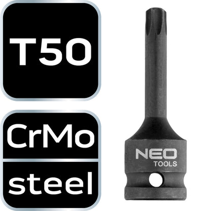 NEO TOOLS Torziós bit ütvecsavarozókhoz 1/2" T50 10-261