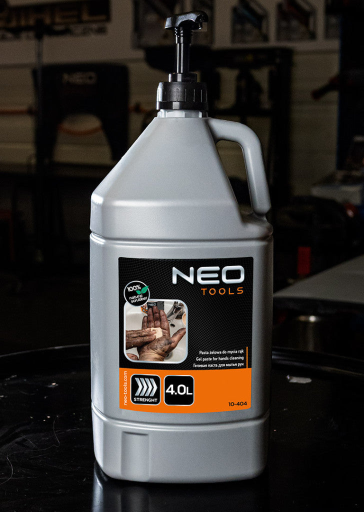 NEO TOOLS Kéztisztító paszta EXTRA erős 4 l, ragasztó, gyanta, szilikon, lakk, festék, poliuretán hab, polimer 10-404