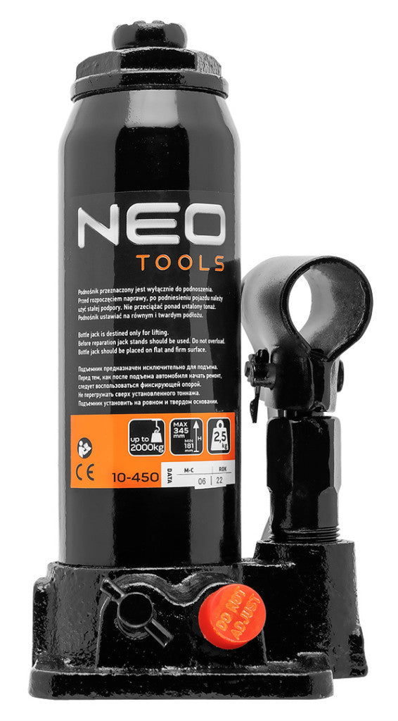 NEO TOOLS Hidraulikus palackemelő 2T, 2,5kg, 181-345mm 10-450