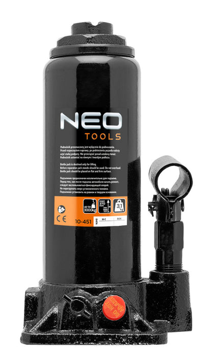 NEO TOOLS Hidraulikus palackemelő 3T, 3,1kg, 195-370mm 10-451