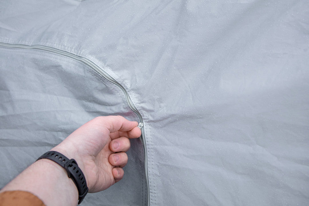NEO TOOLS Autótakaró ponyva, 20 rétegű, vízálló, vezetőoldali cippzáras ajtónyílás, 533X178X119cm, XL 10-475