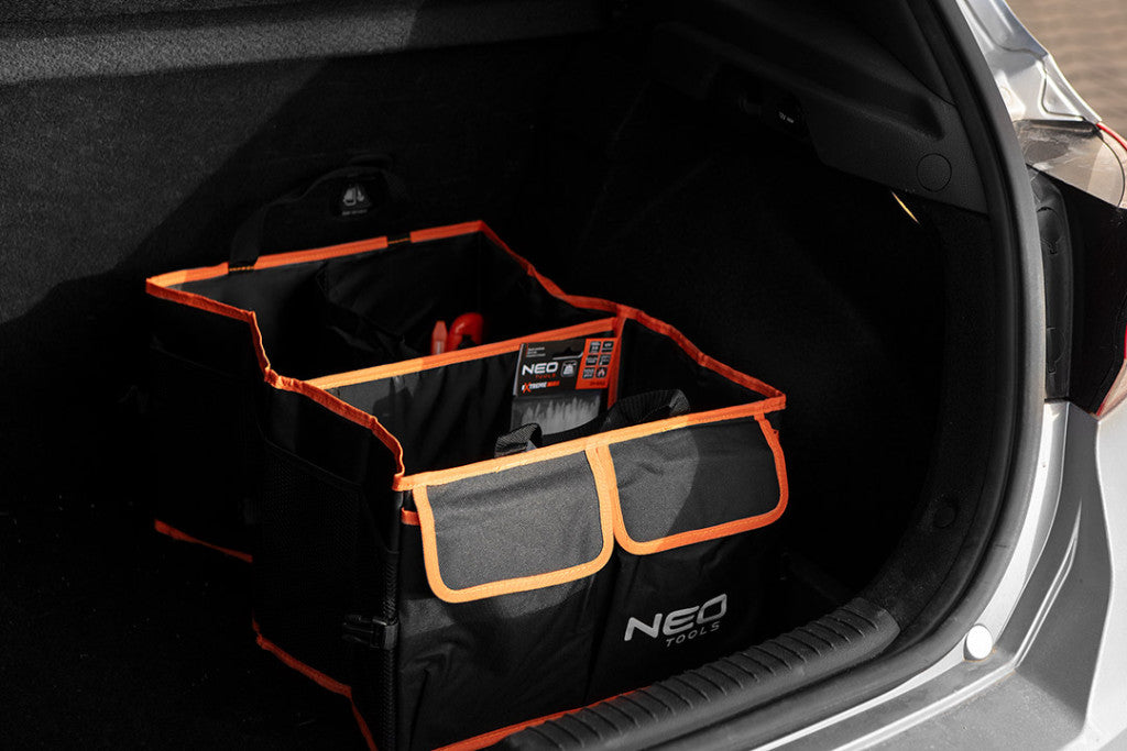 NEO TOOLS Autós rendszereződoboz, csomagtartóba, összecsukható, H25 méret 10-651