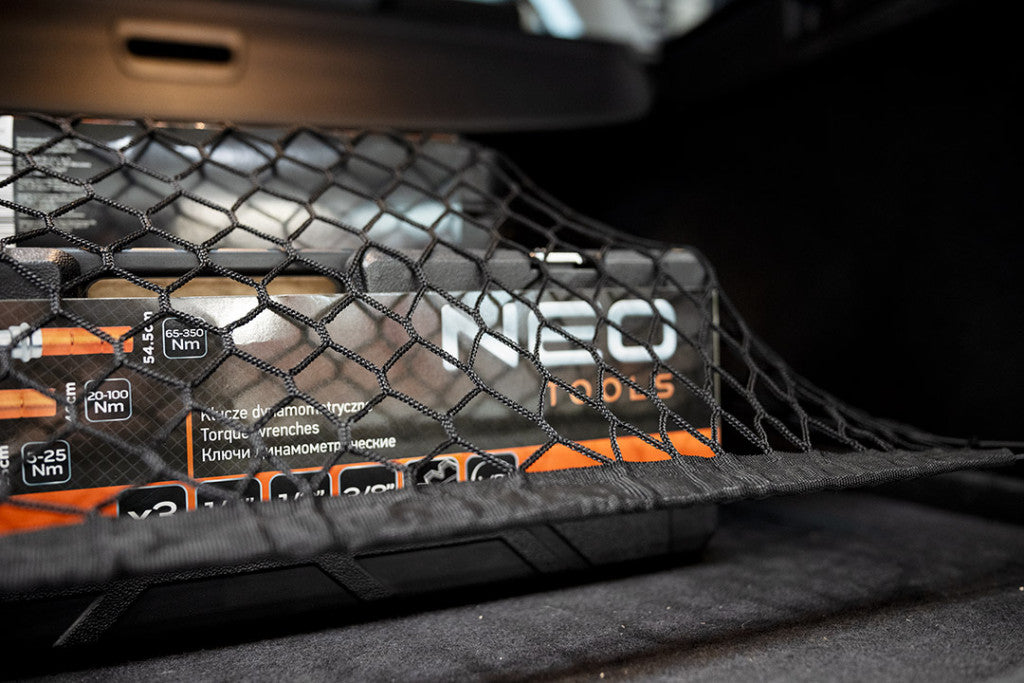 NEO TOOLS Rögzítőháló autó csomagtartóba, univerzális, 70x90cm 10-860