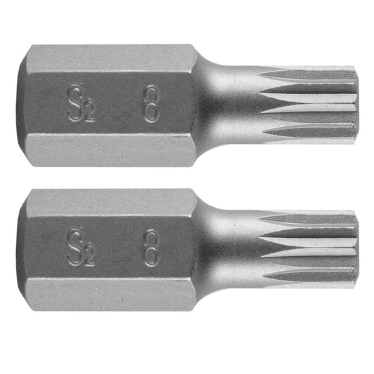 NEO TOOLS Spline bit, 3/8", M8x30mm, S2, 2db 10-900