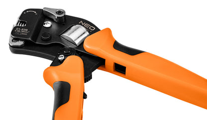 NEO TOOLS Krimpelő-, érvéghüvelyfogó, önbeálló, CRV 230mm, 0.08 -16mm2, AWG 26-5 01-539