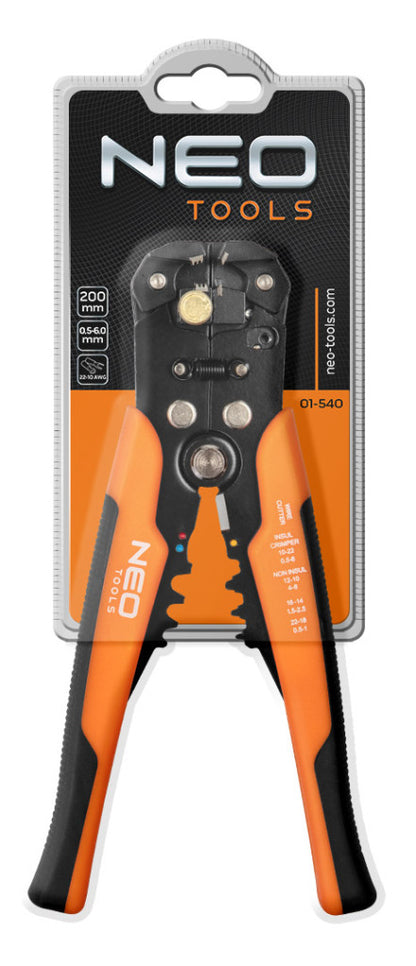 NEO TOOLS Kábelcsupaszító fogó 200MM, autómata 01-540