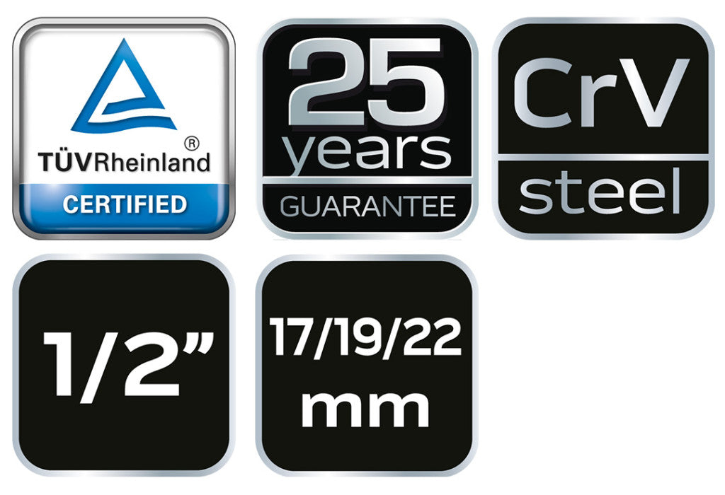 NEO TOOLS Kereszt kerékkulcs 17/19/22/1/2" 25 év garanciával 11-100
