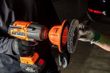 NEO TOOLS Kerékagy tisztító dörzstárcsa, 150mm, 1/2" négyszög csatlakozó 11-136