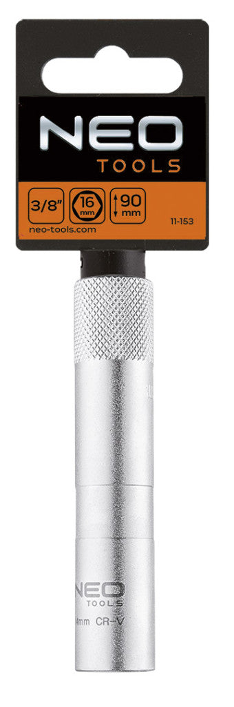 NEO TOOLS Gyújtógyertyakulcs 3/8", 16x90mm 25 év garanciával 11-153
