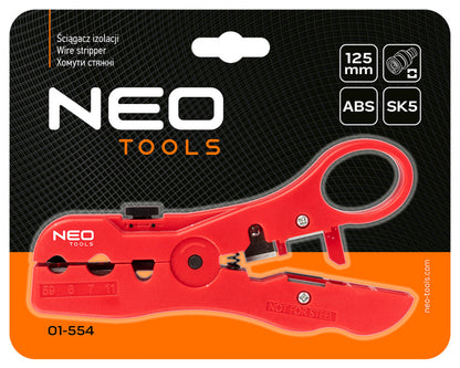 NEO TOOLS Kábelcsupaszító, koax kábelekhez 01-554