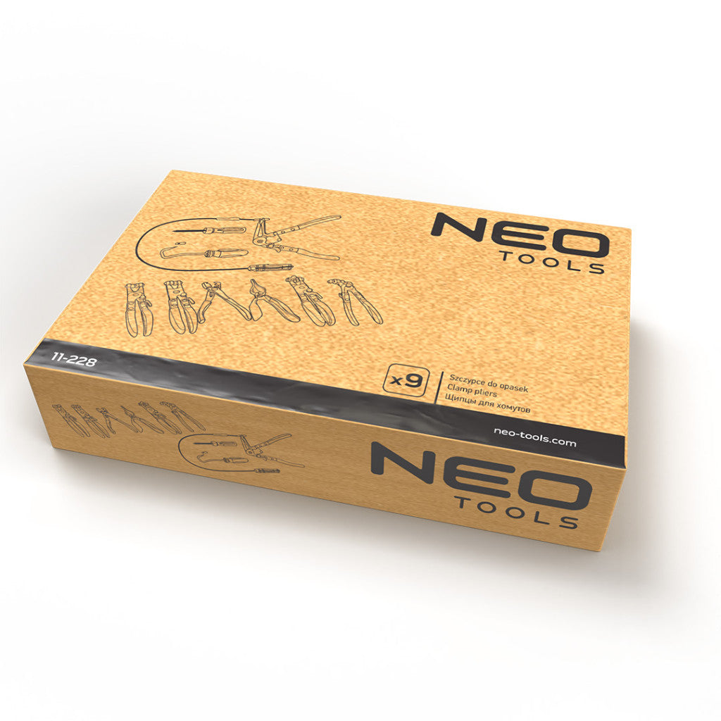 NEO TOOLS Bilincsfogó készlet, 9db 25 év garanciával 11-228