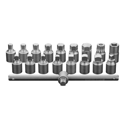 NEO TOOLS OLAJLEERESZTŐ KULCSKÉSZLET 18db 3/8" 25 év garanciával 11-235