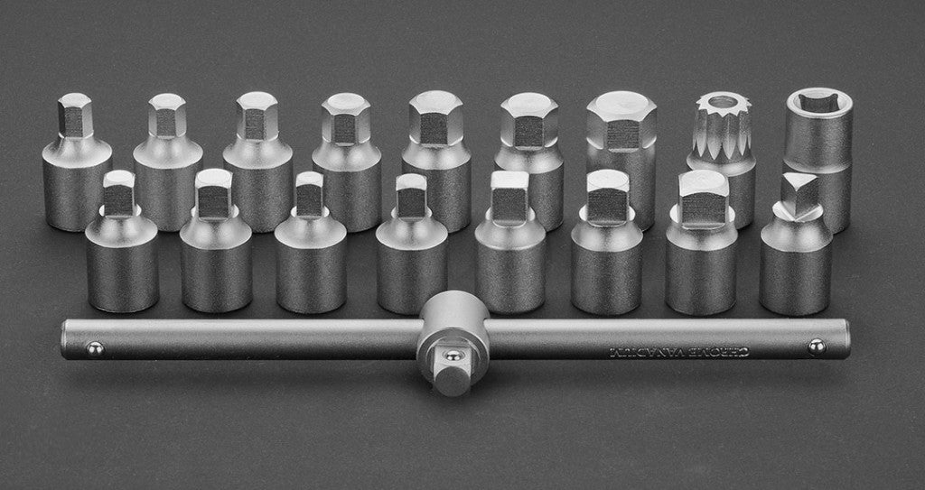 NEO TOOLS OLAJLEERESZTŐ KULCSKÉSZLET 18db 3/8" 25 év garanciával 11-235