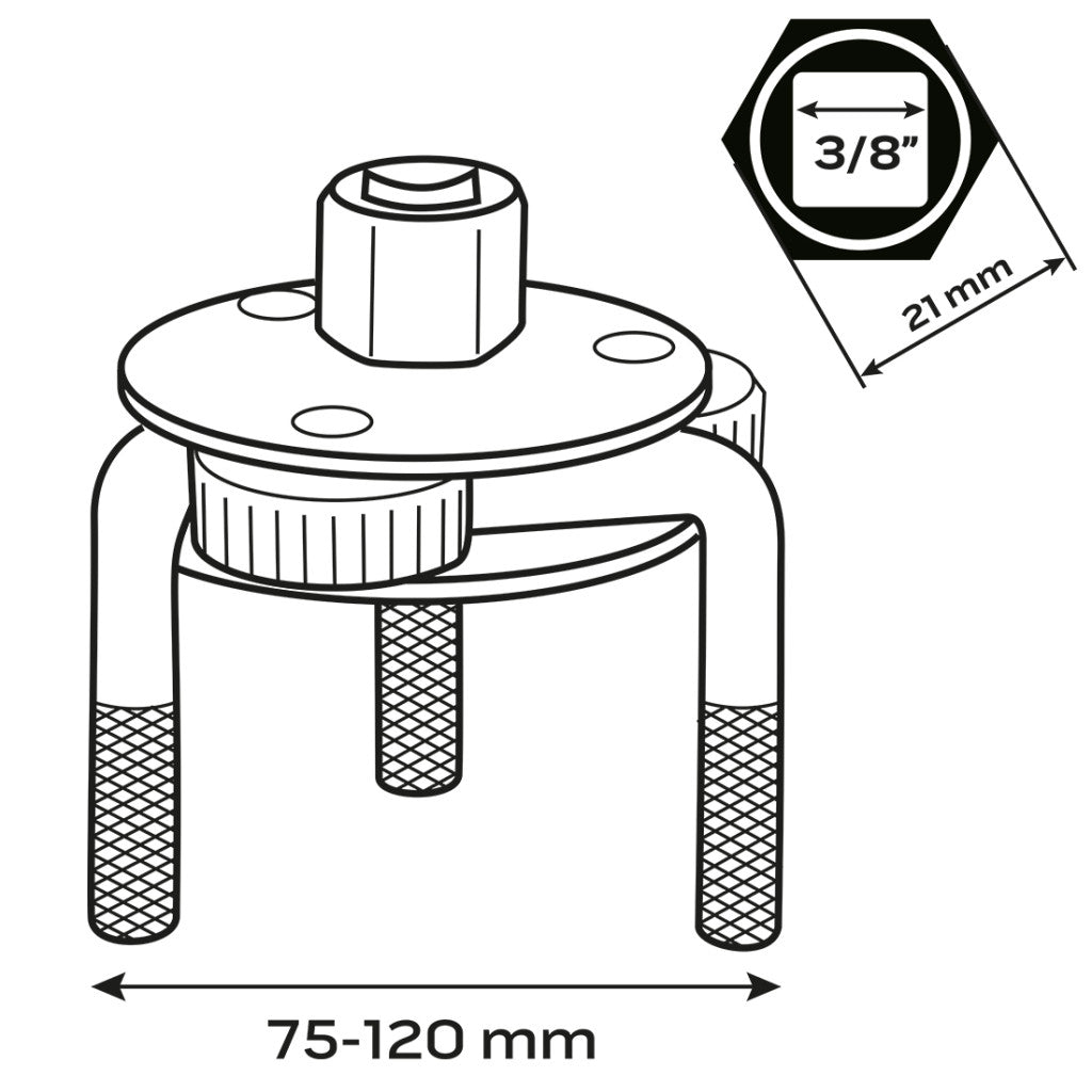 NEO TOOLS Olajszűrő leszedő kulcs (64-120mm) 11-238