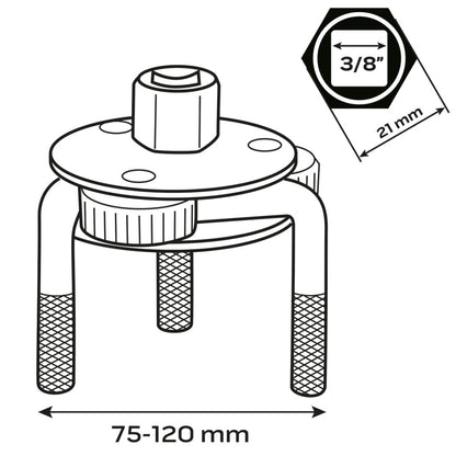 NEO TOOLS Olajszűrő leszedő kulcs (64-120mm) 11-238