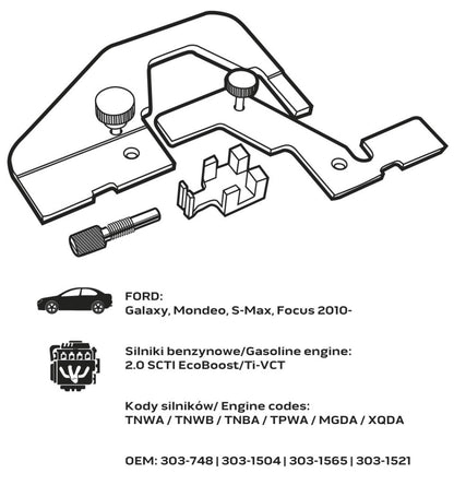 NEO TOOLS Vezérműtengely blokkoló készlet, Ford ECOBOOST benzinmotorokhoz 11-336