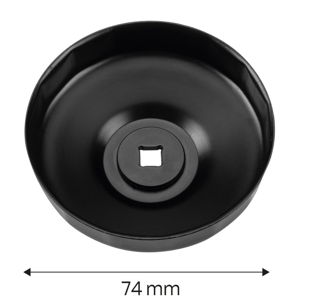 NEO TOOLS Olajszűrő kulcs 74mm, 15 pontos, 3/8" kulcsnyílással 11-365