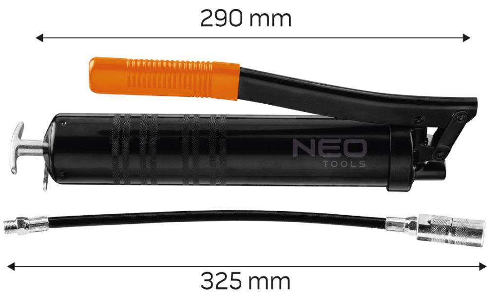 NEO TOOLS Karos zsírzó 400cm³-es, 8x300mm-es tömlővel, (10 000 Psi) 11-500
