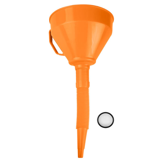 NEO TOOLS Tölcsér 160mm, 1,2L, flexibilis kifolyóval, polietilén 11-555-1