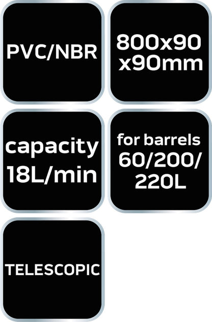 NEO TOOLS Hordópumpa, kézi, 18liter/perc, 60-200l-es hordókhoz 11-565