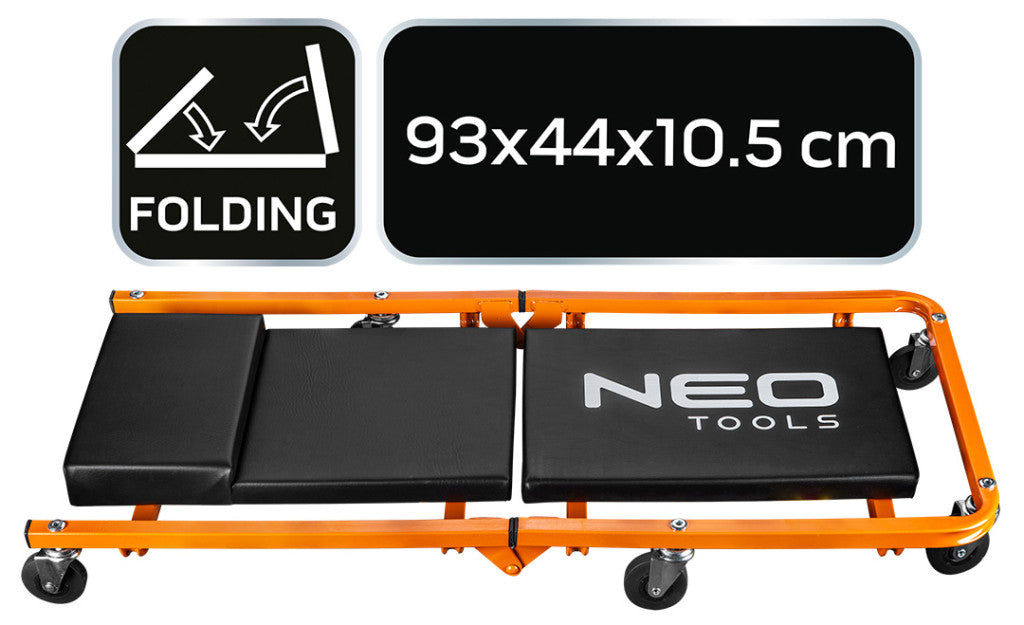NEO TOOLS Szerelőágy, összecsukható aláfekvő, 930x440x105mm, 6,5kg 11-600
