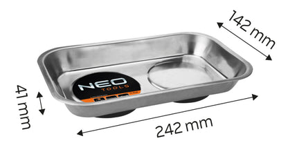 NEO TOOLS Mágneses tál 245x145mm, rozsdamentes 25 év garanciával 11-614