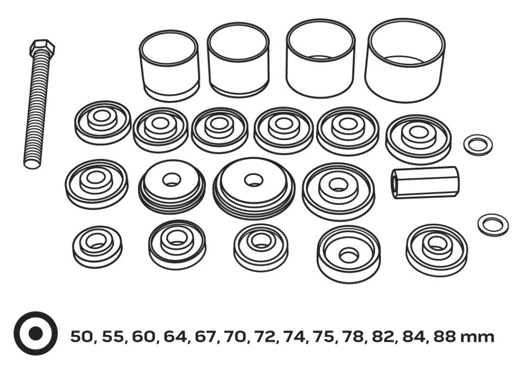 NEO TOOLS Csapágyszerelő készlet, 22db 11-690