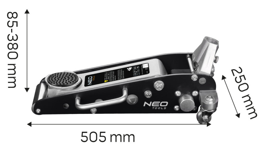 NEO TOOLS Aluminium Hidraulikus krokodilemelő, 1,25T, 85-375mm 11-730