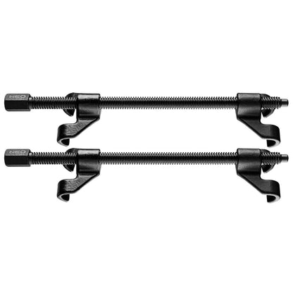 NEO TOOLS Rugóösszehúzó készlet, menetes, 30mm kovácsolt 4 körmös, 2db 11-807
