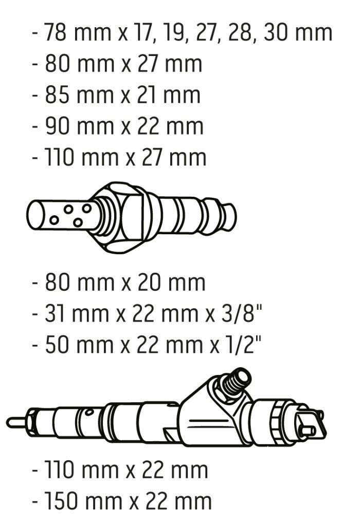 NEO TOOLS Injektor és lambdaszonda szerelő készlet, 14db 11-880