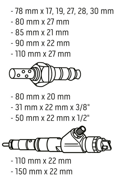 NEO TOOLS Injektor és lambdaszonda szerelő készlet, 14db 11-880