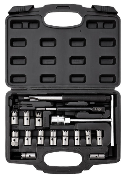 NEO TOOLS Injektoraljzat maró és tisztító készlet, 17db-os 11-885