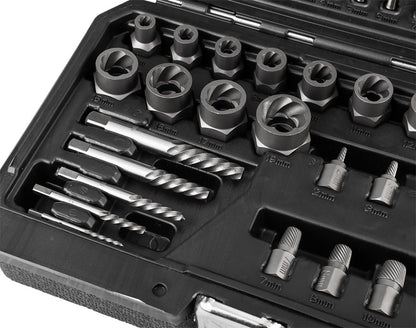 NEO TOOLS Törtcsavar kiszedő készlet, vezetőfúrókkal, 40db-os 11-923