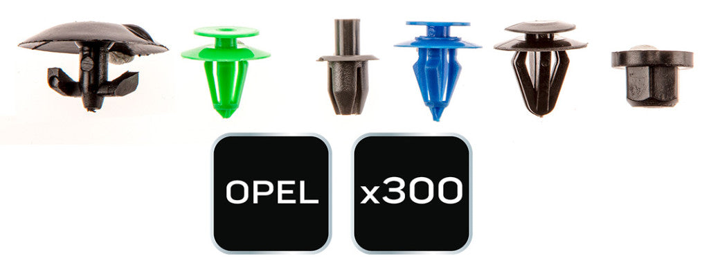 NEO TOOLS Gépkocsi rögzítő patent készlet, 300db, Opel 11-952