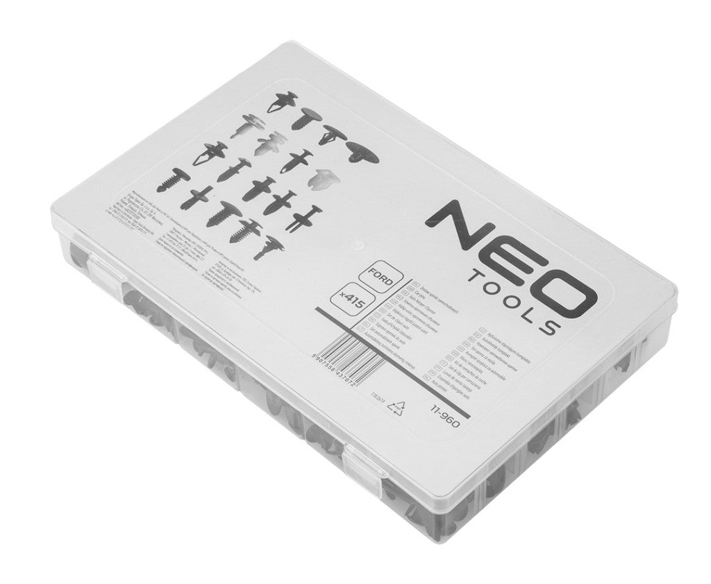 NEO TOOLS Gépkocsi rögzítő patent készlet, 415db, Ford 11-960