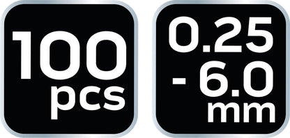 NEO TOOLS Érvéghüvely készlet, szigetelt 100db-os (0.25 - 6.0mm) 11-969