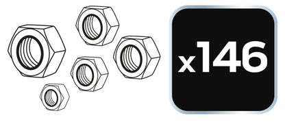 NEO TOOLS Önzáró anya készlet 146db 11-972