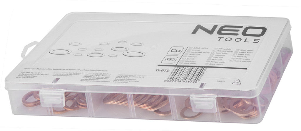 NEO TOOLS Réz alátét készlet, 150db 11-979