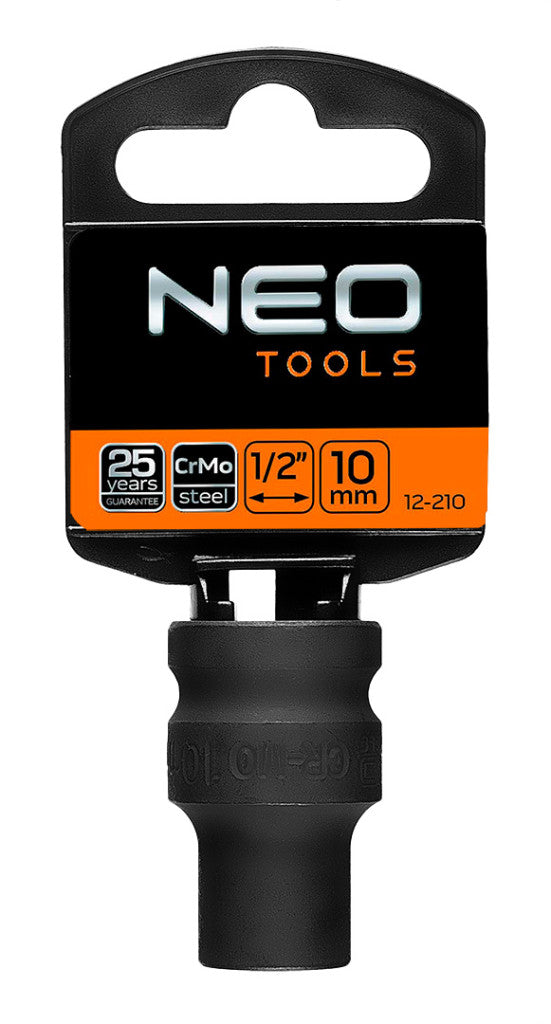 NEO TOOLS Gépi dugókulcs 1/2", 10mm, Cr-Mo 12-210