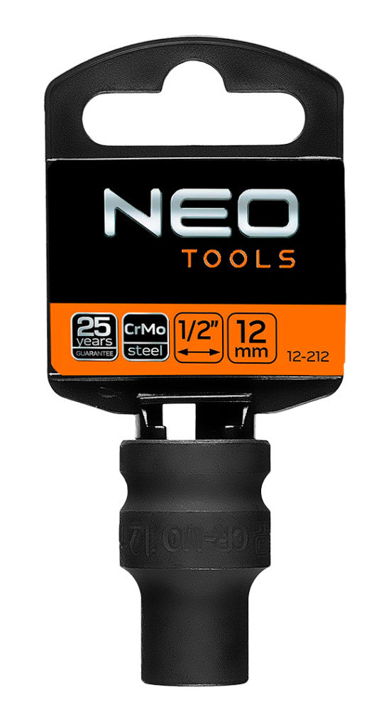 NEO TOOLS Gépi dugókulcs 1/2", 12mm, Cr-Mo 12-212