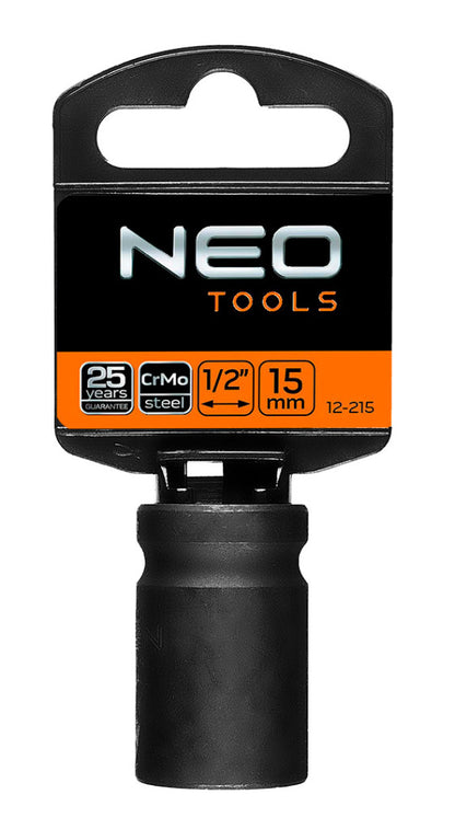 NEO TOOLS Gépi dugókulcs 1/2", 15mm, Cr-Mo 12-215