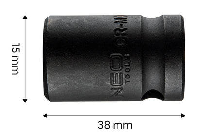 NEO TOOLS Gépi dugókulcs 1/2", 15mm, Cr-Mo 12-215
