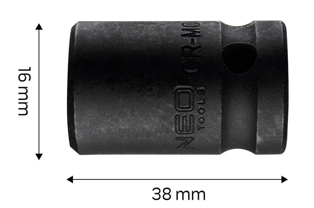 NEO TOOLS Gépi dugókulcs 1/2", 16mm, Cr-Mo 12-216