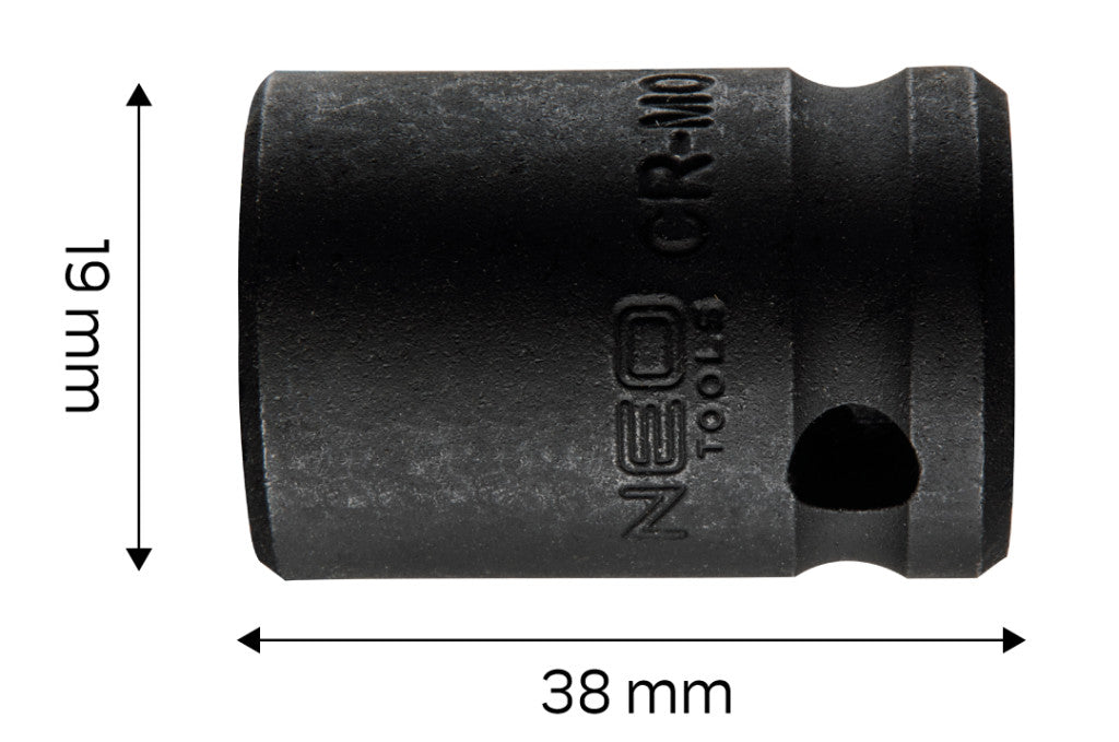 NEO TOOLS Gépi dugókulcs 1/2", 19mm, Cr-Mo 12-219